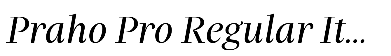 Praho Pro Regular Italic
